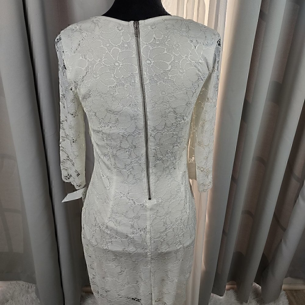 Speechless Women's Eggshell Lace Bodycon Dress with Back Zipper Size 7 (NWT) - Picture 7 of 16